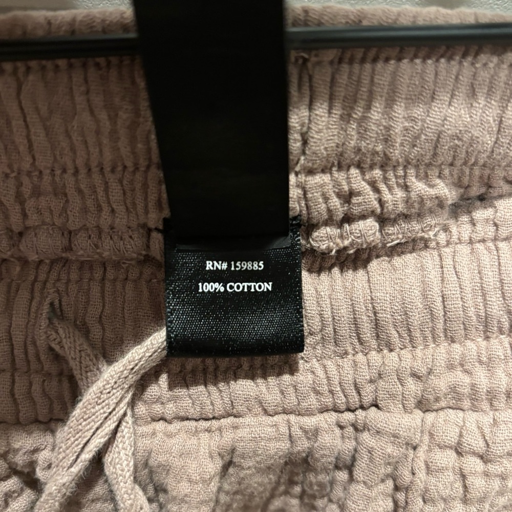 bobi High Waist Tan Women's Gauze Cargo Shorts - Picture 6 of 6